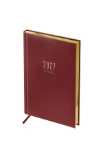 Ежедневник датированный 2027г., А4, 176л., твердый переплет, кожзам, BG Dallas. Brown, коричневый, фольгированный срез