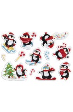 Мозаика алмаз Наклейки 19 5х14см Пингвины ALVN-123 Фрея