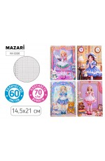 Блокнот А5 60л кл спир Девочки M-3320 Mazari