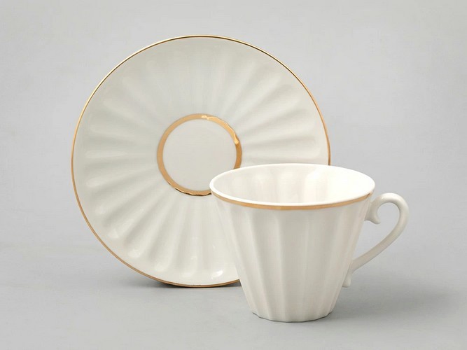 Чашка с блюдцем чайная 235 мл форма Лучистая рисунок Белоснежка арт. 81.14514.00.1