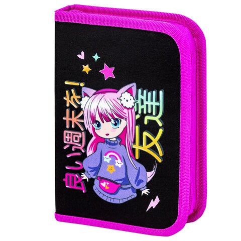 Пенал 1отд 1откпланка Anime girl 272323 Brauberg