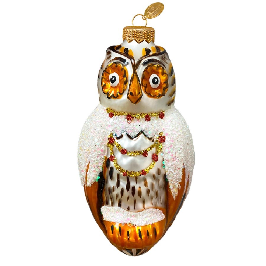 Елочигруш стекло Сова h-13см в упак ФУП-216/16