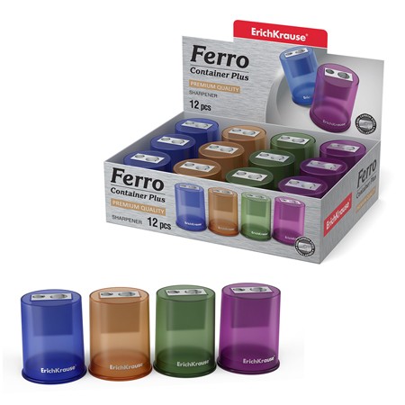 Точилка 2отв метал с конт Ferro 56037 Erich Krause