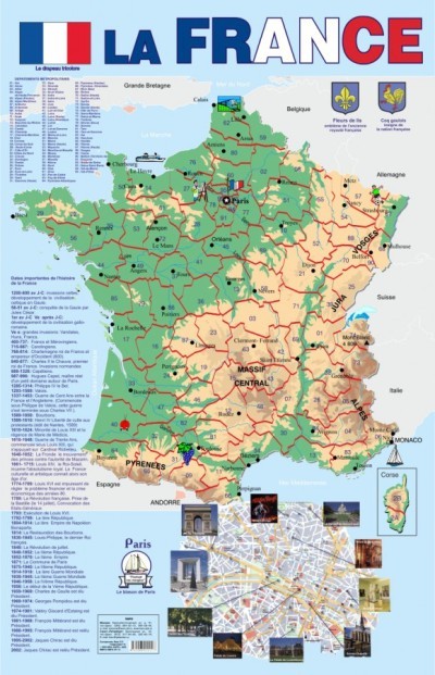 La France = Карта Франции на французском языке