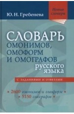 Словарь омонимов, омоформ и омографов русского языка