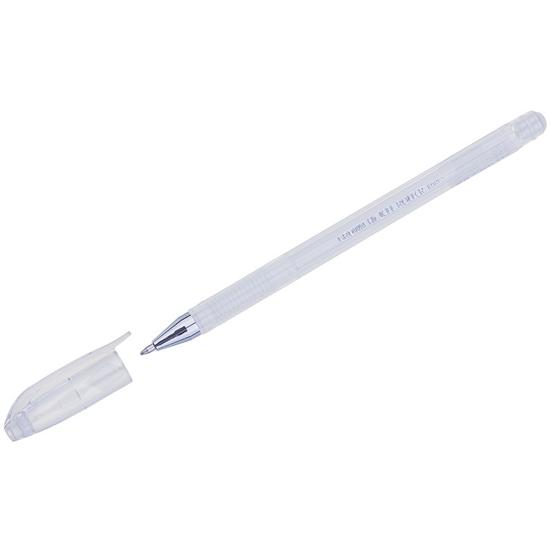 Ручка гелевая Crown Hi-Jell Pastel пастель белая, 0,8мм