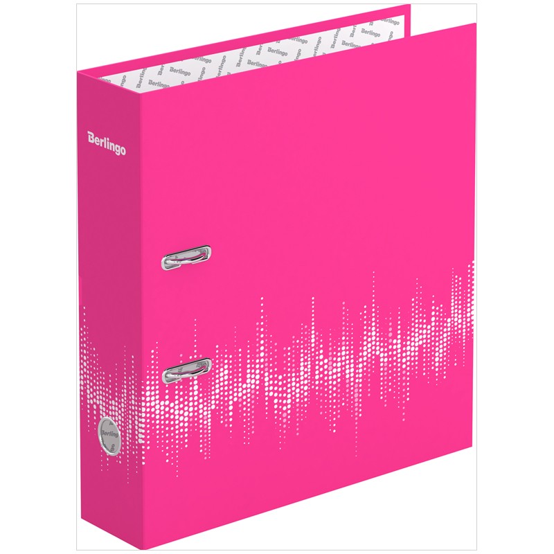 Папка-регистратор Berlingo Neon, 70мм, ламинированная, неоновая розовая
