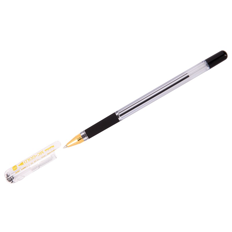 Ручка шариковая MunHwa MC Gold черная, 0,5мм, грип, штрих-код
