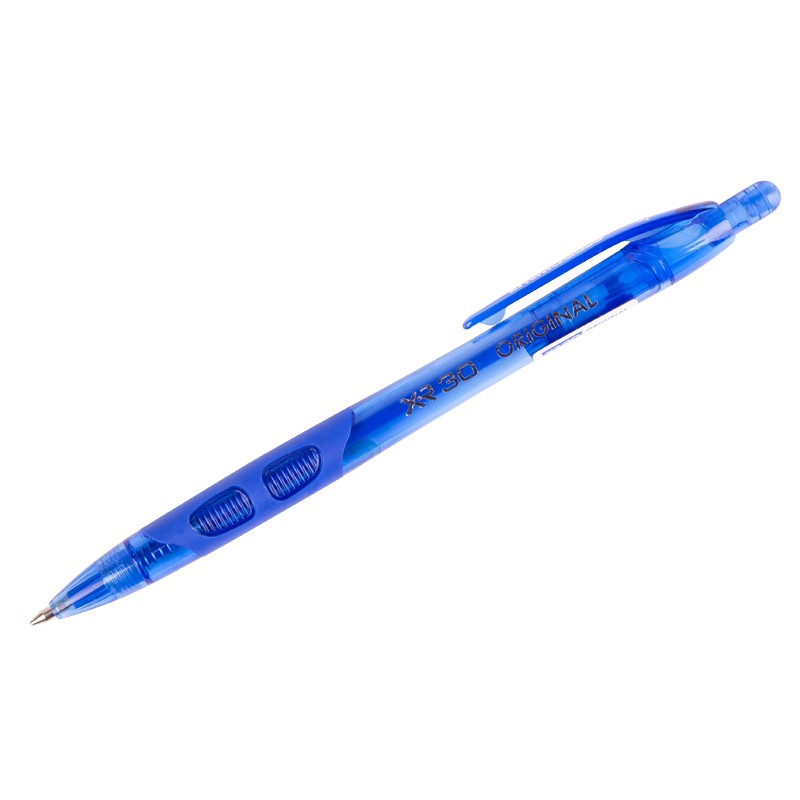 Ручка шариковая автоматическая Erich Krause XR-30 синяя, 0,7мм, грип