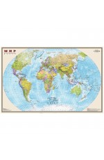 Карта мира полит (197х127) 1:15М (настен капс)