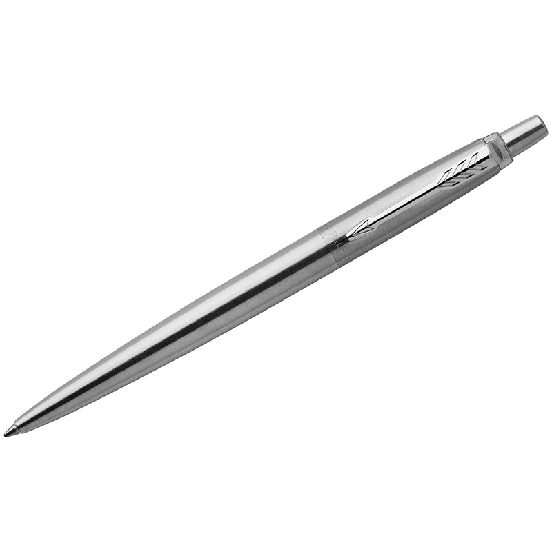 Ручка шариковая Parker Jotter Stainless Steel CT синяя, 1,0мм, кнопочн., подар. уп.