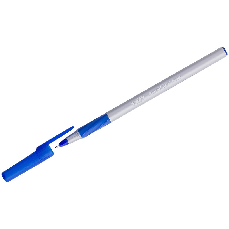 Ручка шариковая Bic Round Stic Exact синяя, 0,7мм, грип