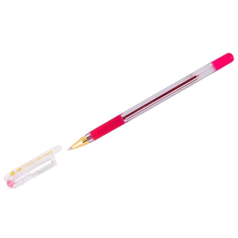 Ручка шариковая MunHwa MC Gold розовая, 0,5мм, грип, штрих-код