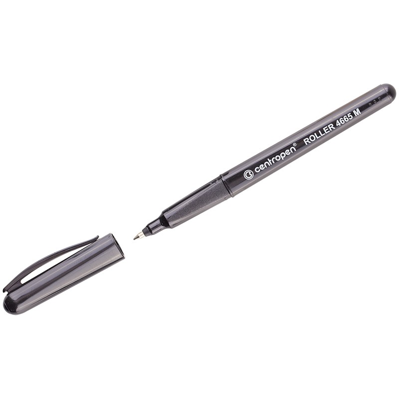 Ручка-роллер Centropen 4665 черная, 0,7мм, трехгран., одноразовая