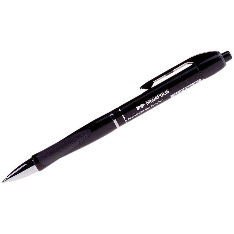 Ручка шариковая автоматическая Erich Krause Megapolis Concept черная, 0,7мм, грип