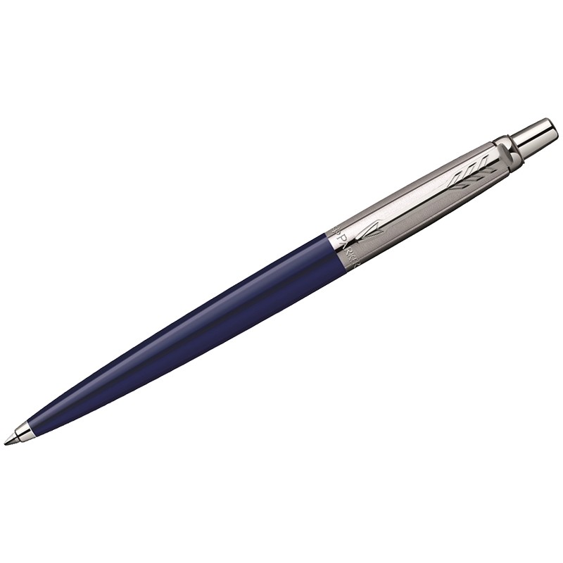 Ручка шариковая Parker Jotter Blue Chrome синяя, 1,0мм, кнопочн., подар. уп.