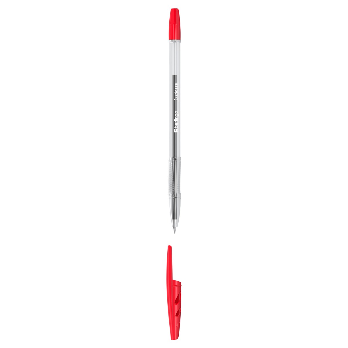 Ручка шариковая Berlingo Tribase красная, 1,0мм