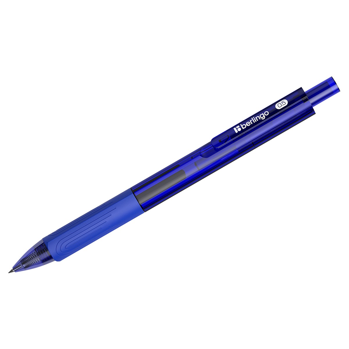 Ручка гелевая автоматическая Berlingo Triangle gel RT синяя, 0,5мм, грип