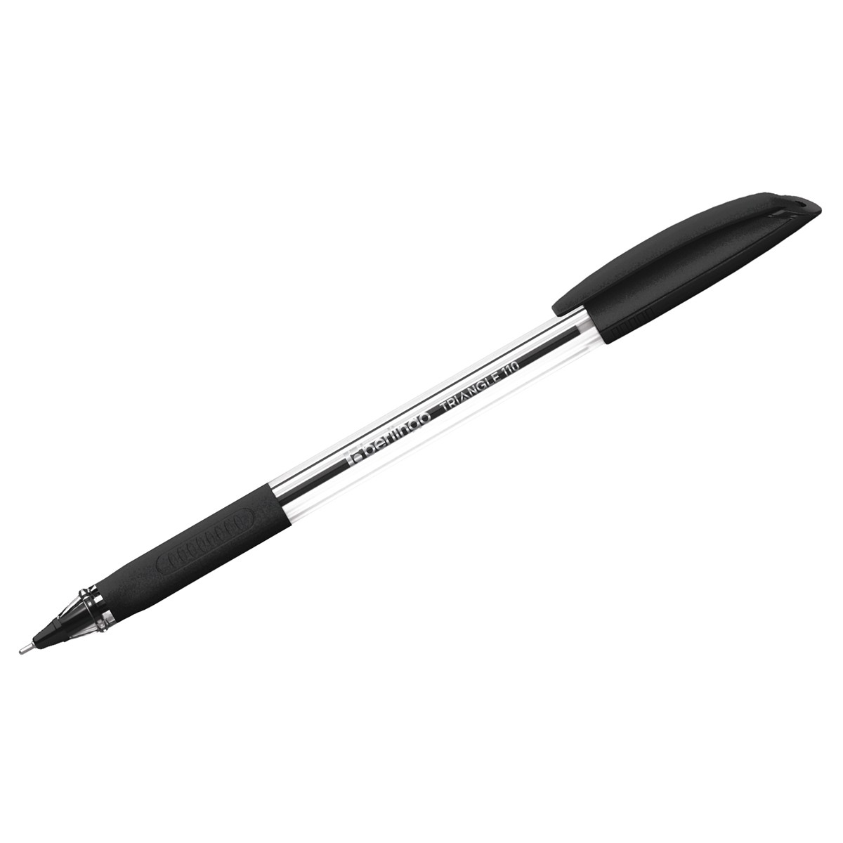 Ручка шариковая Berlingo Triangle 110 черная, 0,7мм, трехгран., грип