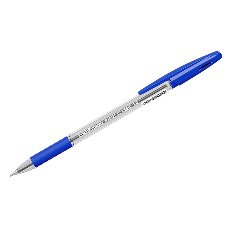 Ручка шариковая Erich Krause R-301 Classic синяя, 1,0мм, грип