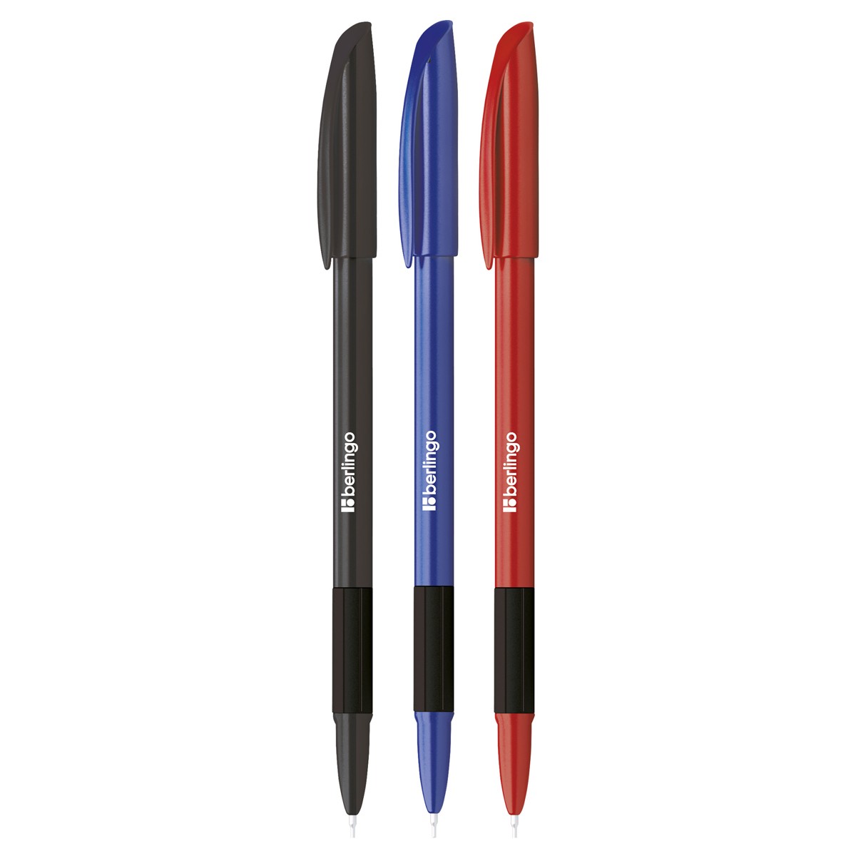 Ручка шариковая Berlingo Metallic Pro синяя, 0,7мм, грип