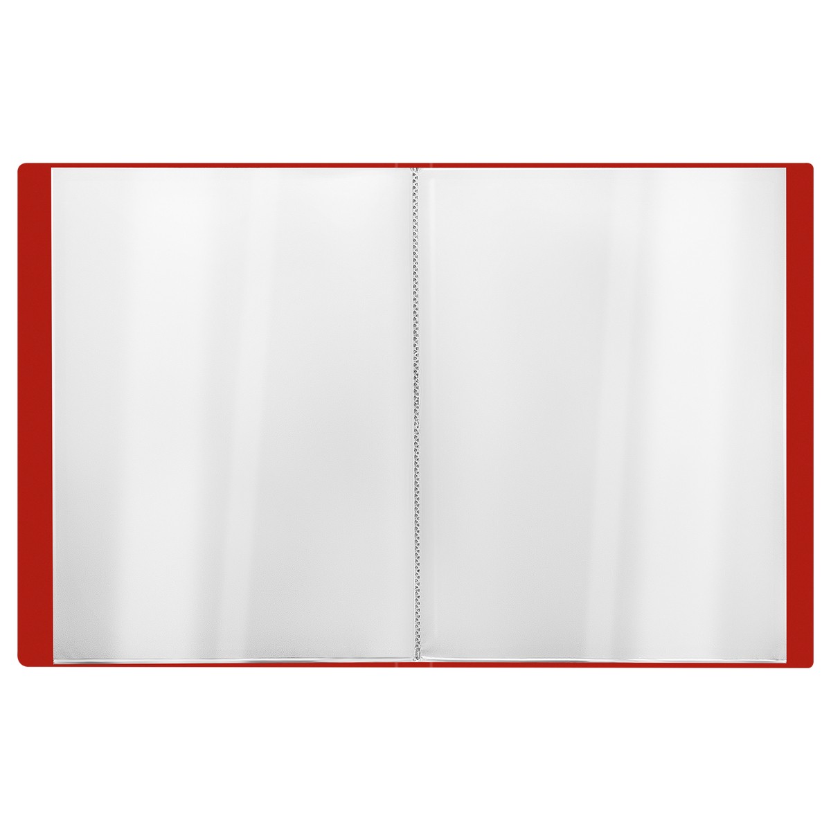 Папка со 100 вкладышами СТАММ Стандарт А4, 30мм, 800мкм, пластик, красная