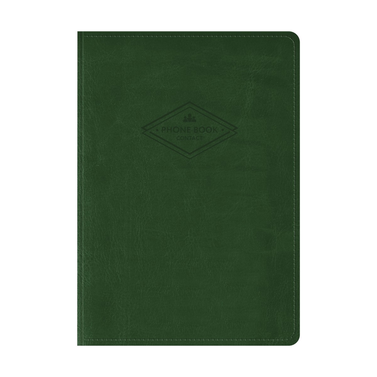 УЦЕНКА - Телефонная книга А5, 80л., кожзам, OfficeSpace Winner зеленый, с вырубкой
