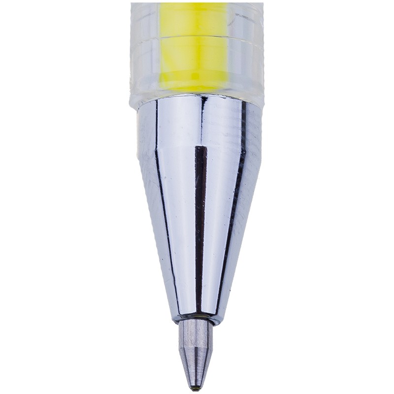 Ручка гелевая Crown Hi-Jell Color желтая, 0,7мм