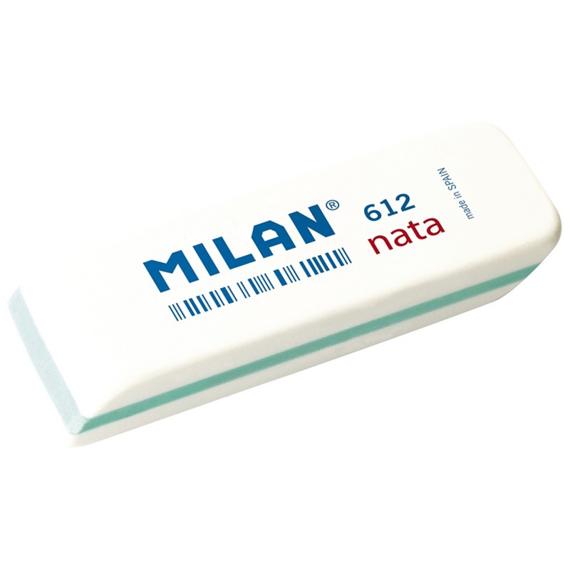 Ластик Milan Nata 612, скошенный, пластик, 78*23*12мм