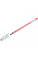 Ручка гелевая Crown Hi-Jell Color оранжевая, 0,7мм