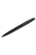 Ручка шариковая Cello Carbonсиняя, 0,7мм, корпус черный матовый, поворотный механизм, футляр