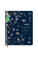 Дневник 1-11 кл. 48л. (твердый) BG Sakura, иск. кожа, тиснение фольгой, печать, кисточка иск. кожа, ляссе