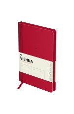 Ежедневник недатированный, А5, 136л., мягкий переплет, кожзам, BG Vienna. Fuchsia, фуксия, цветной срез