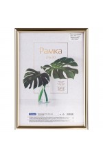 Рамка пластиковая 21*30см, OfficeSpace Basic, небьющееся стекло, золото