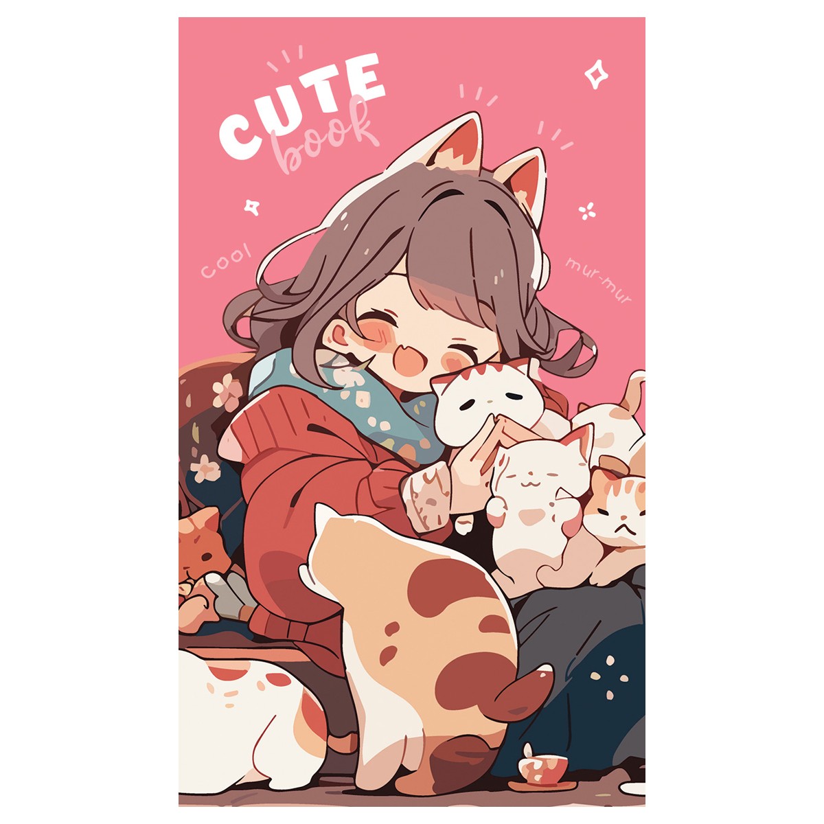 Блокнот А7 48л. на склейке BG Cute anime