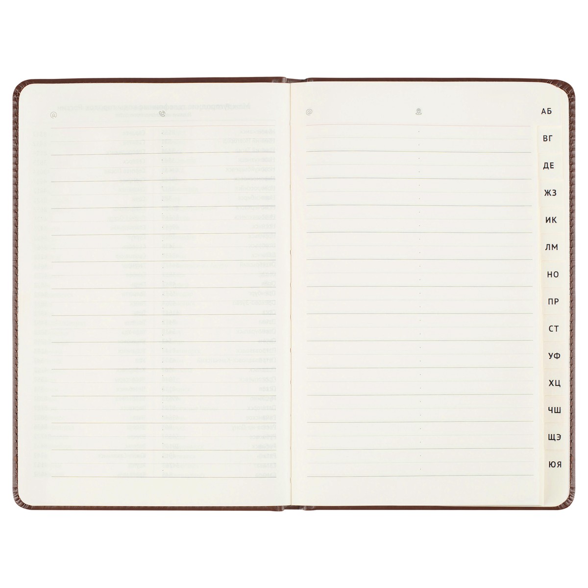 Телефонная книга А5, 80л., кожзам, BG Nebraska. Dark red, с вырубкой