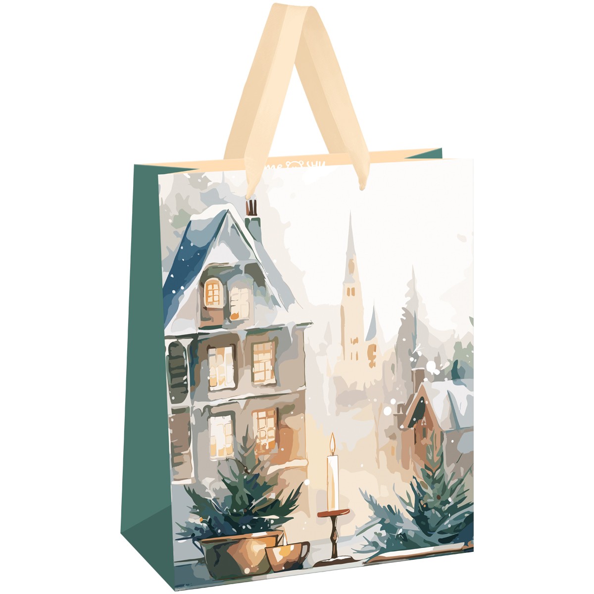 Пакет подарочный 26*32*12см MESHU Christmas mood, фольга,   матовая ламинация