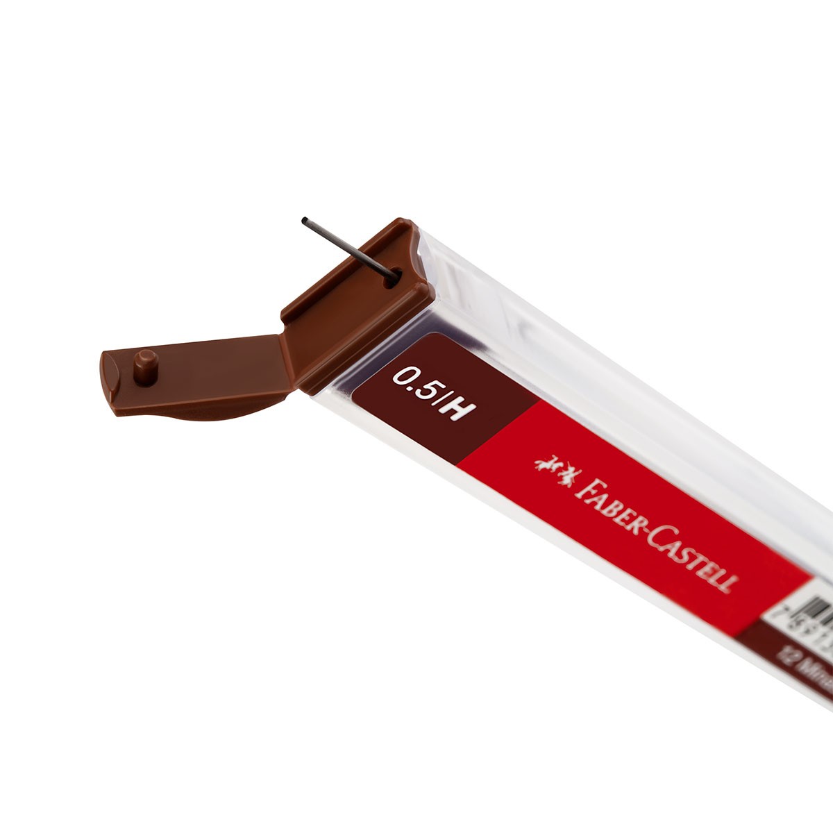 Грифели для механических карандашей Faber-Castell Polymer, 12шт., 0,5мм, H