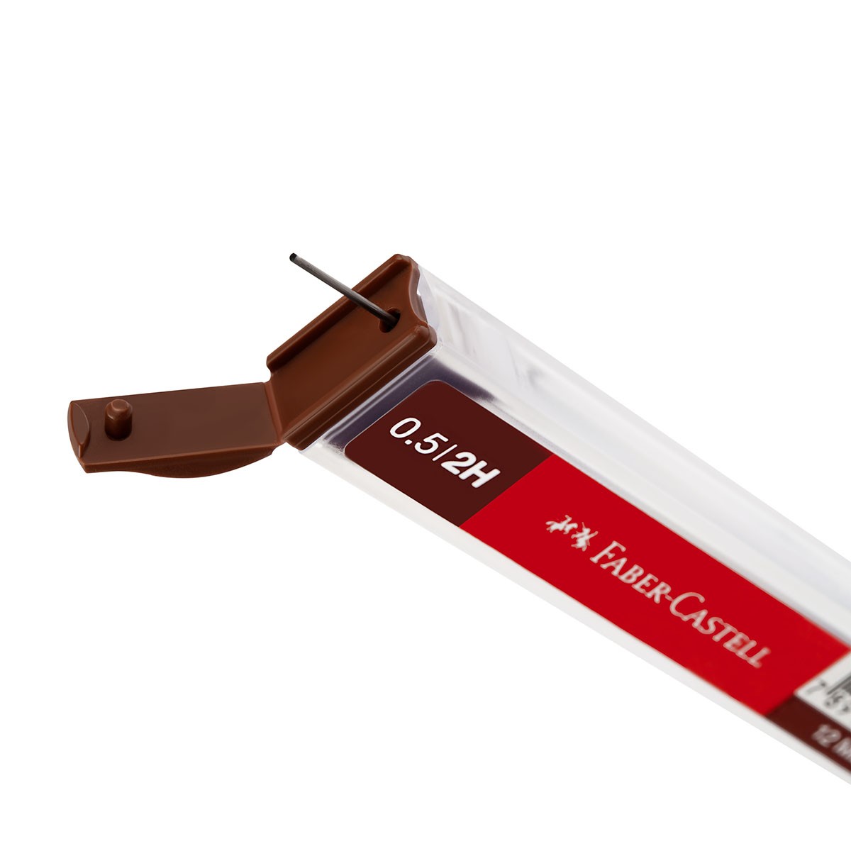 Грифели для механических карандашей Faber-Castell Polymer, 12шт., 0,5мм, 2H