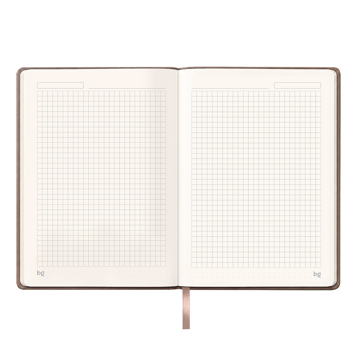 Записная книжка А5, 96л., BG Смыслы, кожзам, клетка, мокко