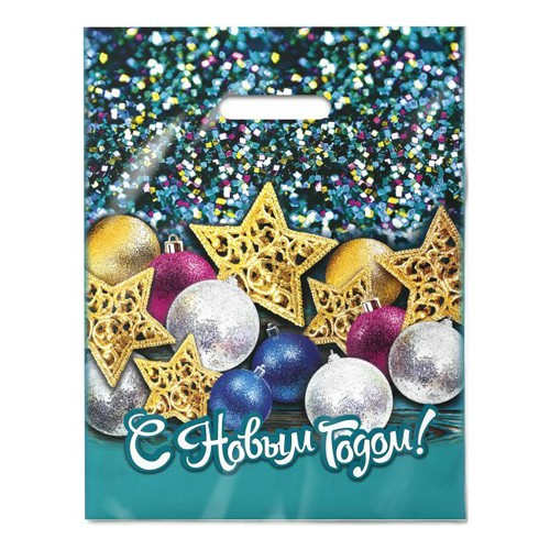 Пакет п/эт с вырубн ручк 31х40см/60 мкм Стеклярус Интерпак