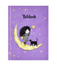 Записная книжка А6 48л лин твобл Девочка на Луне 61557 Феникс