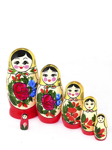 Хохлома Матрёшка 6 в 1 80055