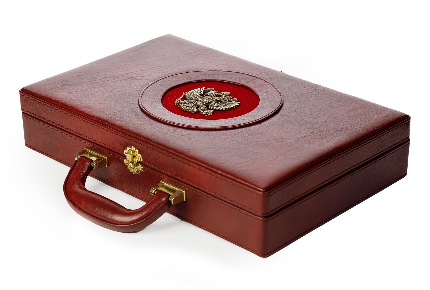 Набор Лафитники Гербовый №2 3 штуп кожа 7041007