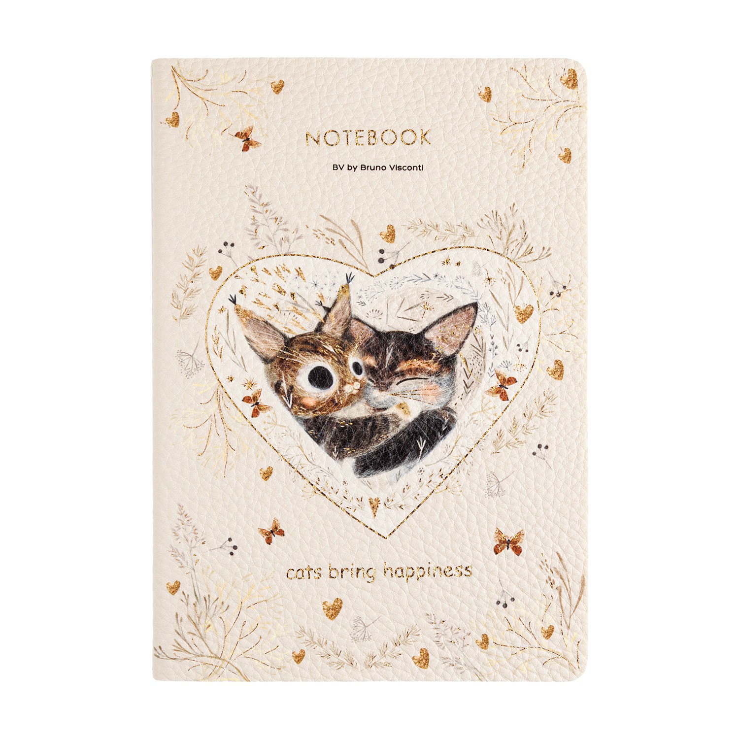 Тетрадь А5 60л кл исккожа Котики приносят счастье 7-60-1384/09 Bruno Visconti