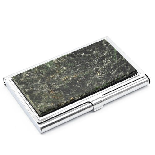 Визитница с камнем актинолит сереб 3723730аи