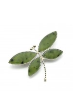 Брошь нефрит Стрекоза кк831101