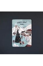 Открытка НГ Каток