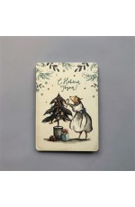 Открытка НГ Собачка и ёлочка