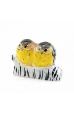 Скульптура из селенита Птички Синицы на ветке 665191